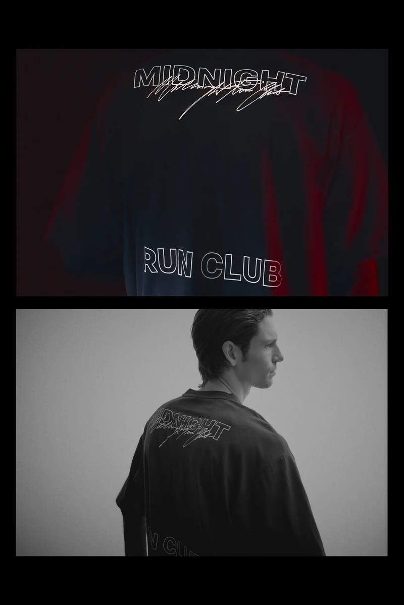 اتش اند ام تي-شيرت رياضي بقصّة بوكسي من نسيج دراي موف