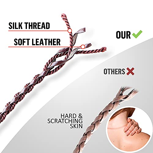 SIGONNA Glasses Strap Chains - Premium ECO Leather - Eyeglass Holder Strap Strings Cords - Glasses Lanyard for Men Women - Image 5