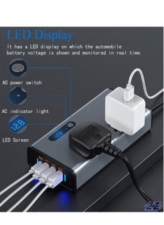 ELTRAZONE "Versatile 200W Car Inverter: Efficient Charging for Cars, SUVs, and Trucks"  - Image 1