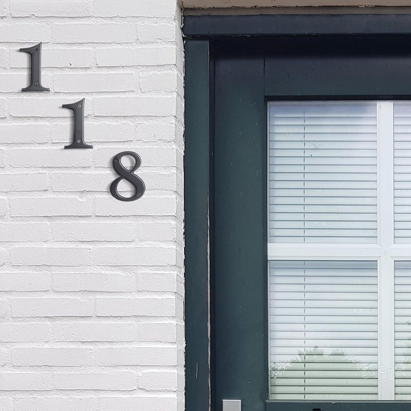 Emotionlite House Numbers 1, House Address Numbers, Black Large Modern House Numbers for Outside, Metal Mailbox Number, 5" Zinc Alloy Style - Image 4