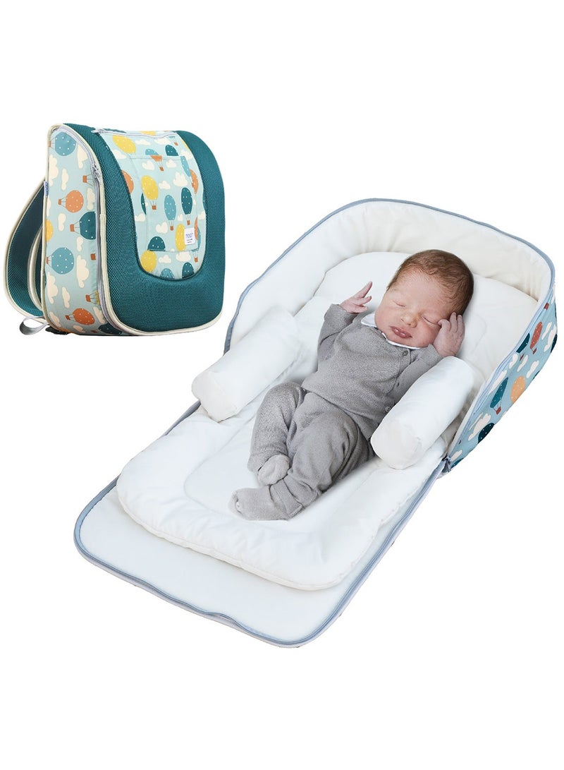 MOON -Infant Carrier Grey ,MOON Travalo - Travel Baby Bed & Backpack- Balloon - Portable Baby Bed - green - Image 3