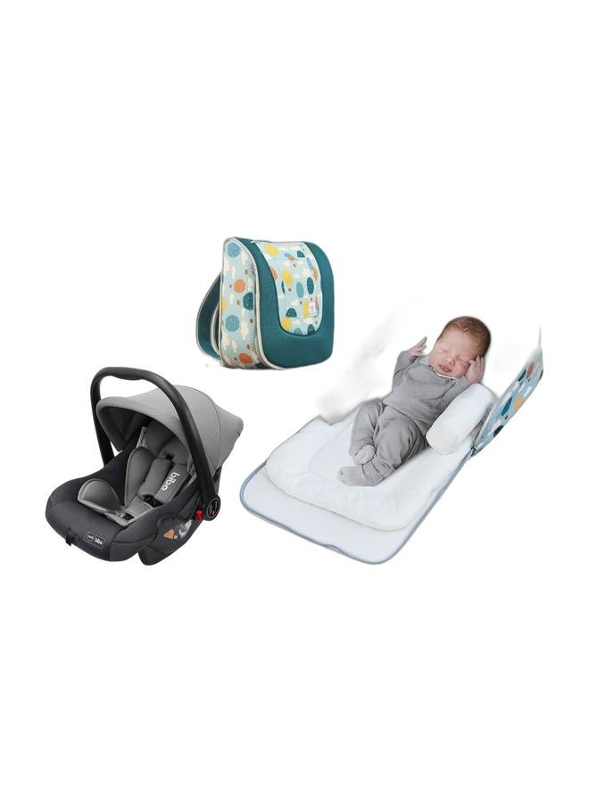 MOON -Infant Carrier Grey ,MOON Travalo - Travel Baby Bed & Backpack- Balloon - Portable Baby Bed - green - Image 1