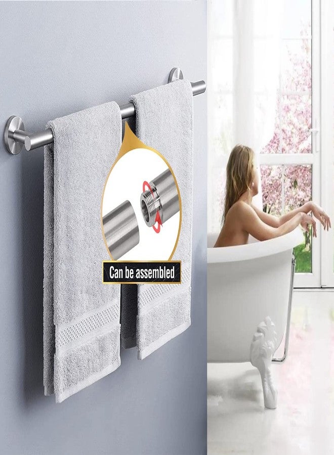 taun 24 Inch Towel Bar 2 Pack for Bathroom 9/12/16/24/28/33 Inch Kitchen Hand Towel Holder Brushed Nickel Stainless Steel 304 RUSTPROOF Wall Mount Towel Rod 2 of Pack (2, Brushed Nickel, 24 Inch) - Image 4