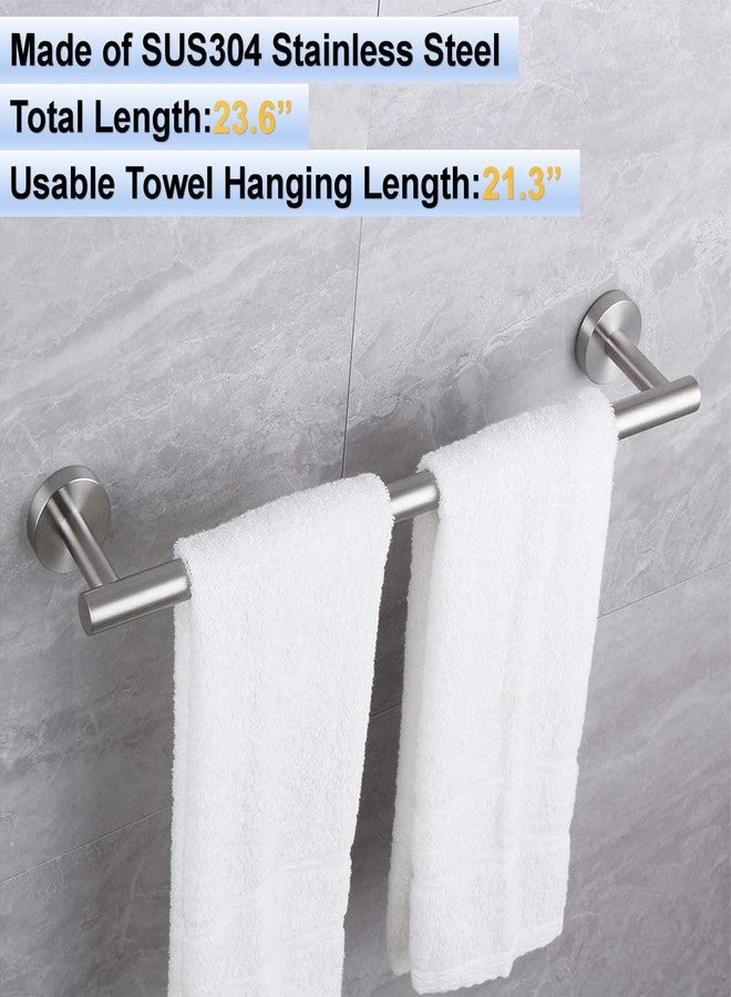 taun 24 Inch Towel Bar 2 Pack for Bathroom 9/12/16/24/28/33 Inch Kitchen Hand Towel Holder Brushed Nickel Stainless Steel 304 RUSTPROOF Wall Mount Towel Rod 2 of Pack (2, Brushed Nickel, 24 Inch) - Image 3