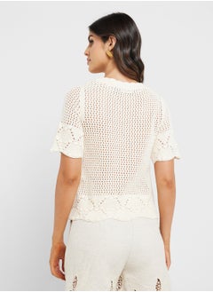 VERO MODA Button Down Knitted Cropped Cardigan  - Image 2