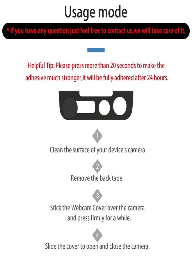 EYSOFT Privacy Cover for iPhone 14/14 Plus Front Camera, Protect Privacy, 2Pack - Image 3