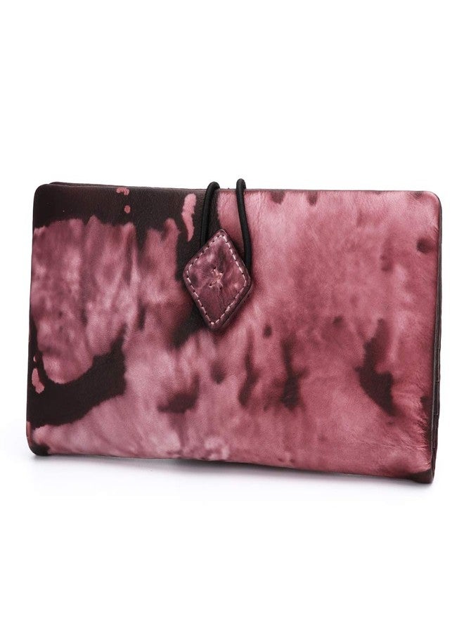 IVTG Genuine Leather Wallet for Women long Purse Slim Clutch vintage cowhide handmade Cash Card Holder Organizer (Pink) - Image 3