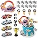 MEMOVAN Race Car Birthday Cake Decoration 24PCS Racing Car Cake Toppers Checkered Flag Cars Cake Cupcake Decorations for Man Boy Kid Racing Cars Theme Birthday Supplies Party Favors - Image 2