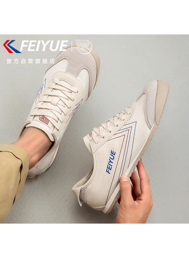 Feiyue Official Men's Sneakers Spring New Casual Training Shoes Men Beige Gray Blue Size 40