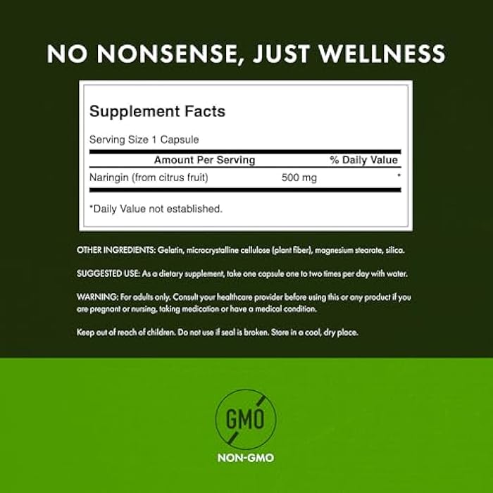 Swanson Naringin 500 Milligrams 60 Capsules - Image 3