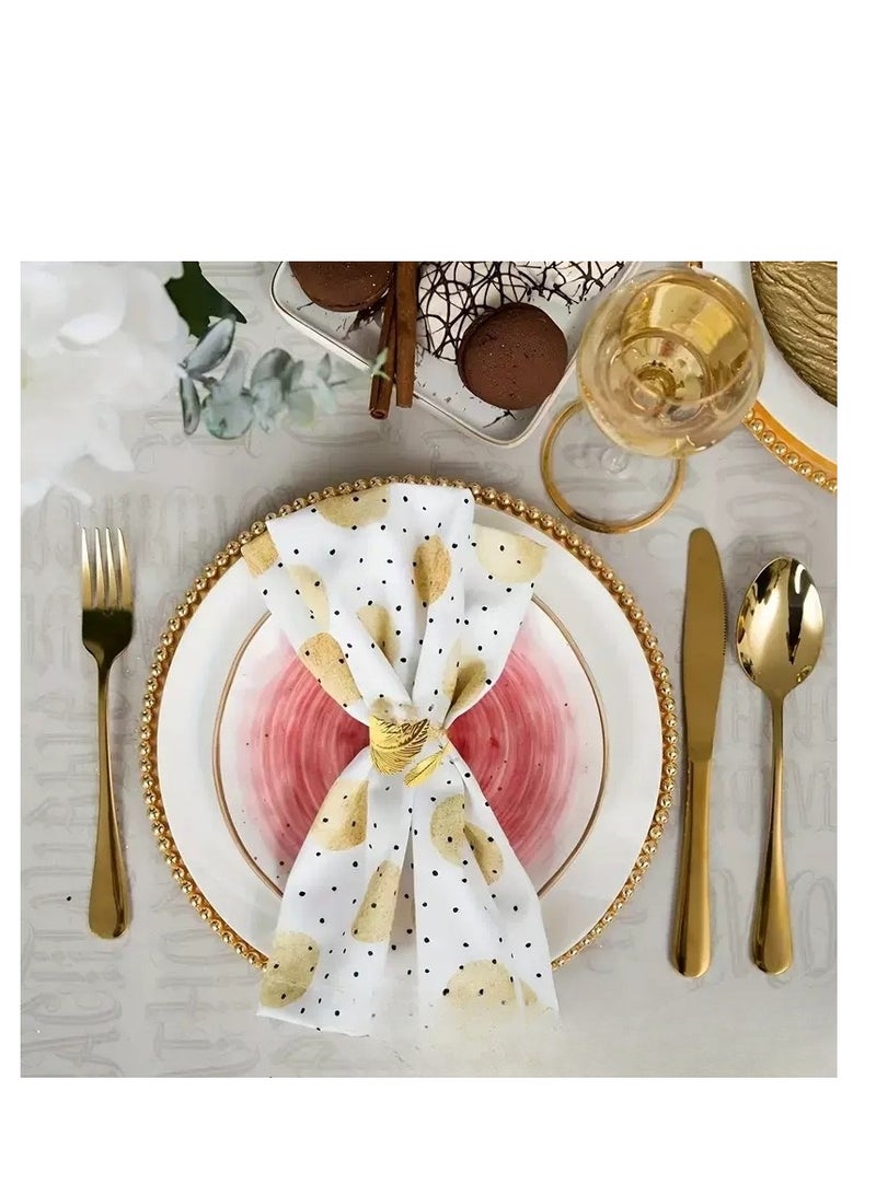 Napkin Rings, 8Pcs Gold Napkin Ring Holders,  For Table Settings Kitchen Dinner Party Wedding  - Image 4