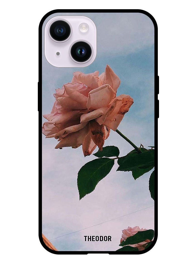 Theodor - Protective Case Cover For Apple iPhone 14 6.1" 2022 Single Rose - Image 1