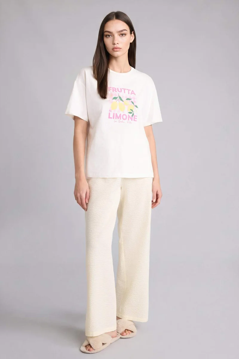 ديفاكتو Regular Fit Long Length Woven Pyjama Pants