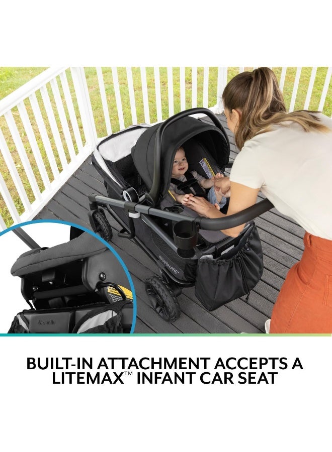 Evenflo Shyft Rideshare All-Terrain Performance Stroller Wagon (Sterling Black) - Image 3