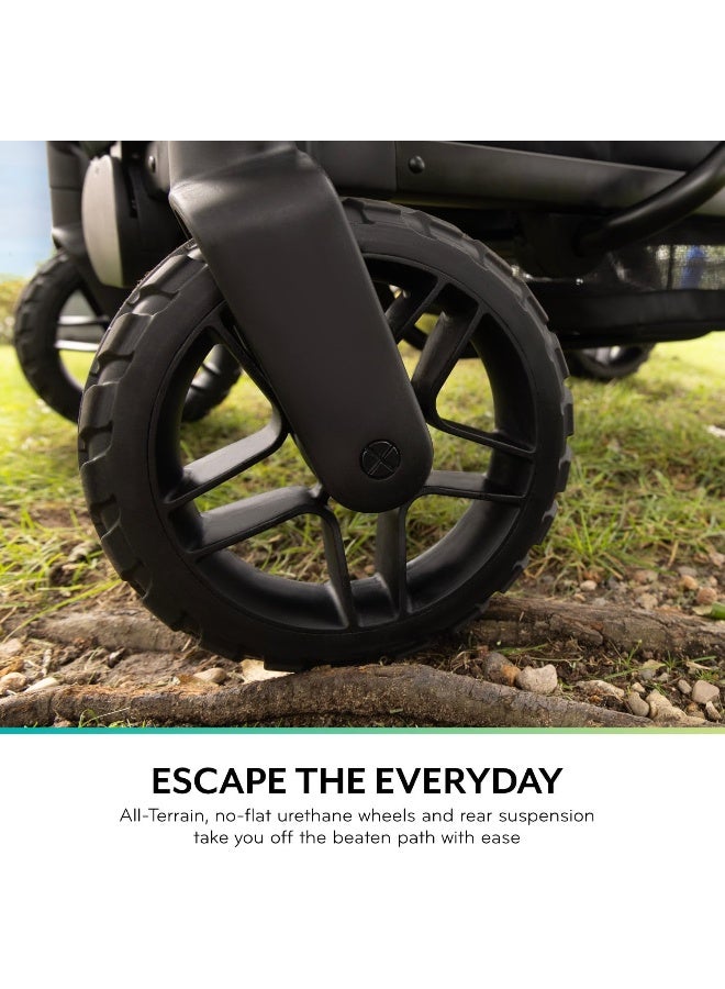 Evenflo Shyft Rideshare All-Terrain Performance Stroller Wagon (Sterling Black) - Image 4