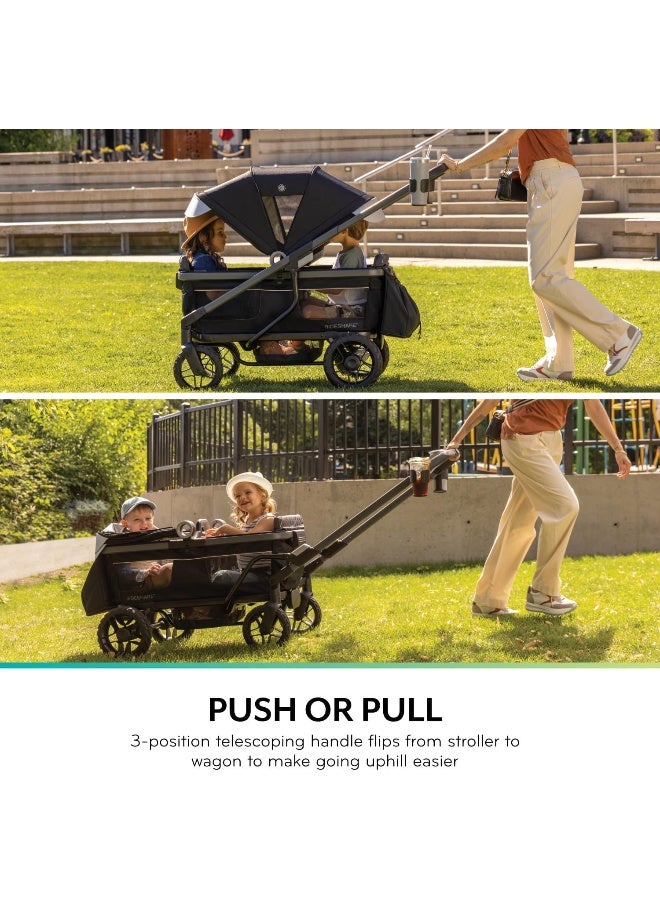 Evenflo Shyft Rideshare All-Terrain Performance Stroller Wagon (Sterling Black) - Image 2