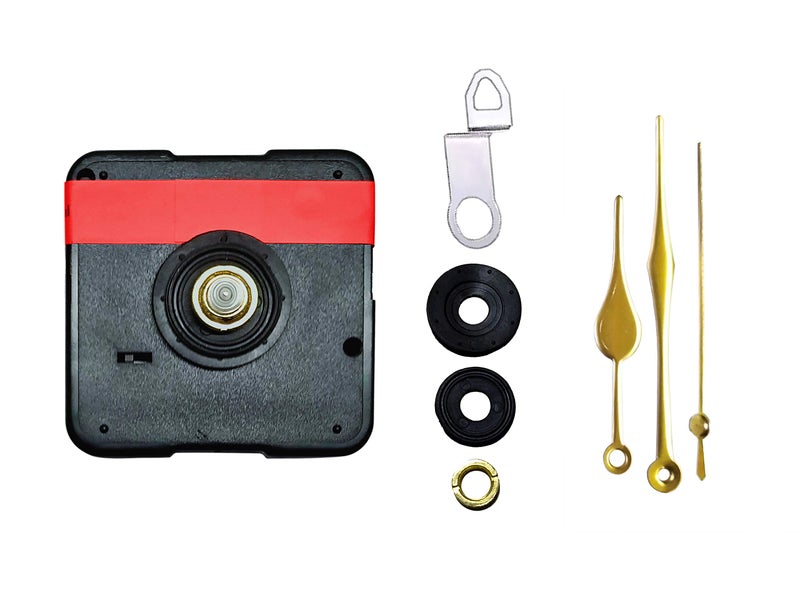 IIK COLLECTION Analogue 18MM Long Spindle Quartz Movement Plastic Machine with Golden Hands Kit for Wall Clock (IIK-MOV-PL-034) - Image 3