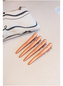 framar Framar Rose Gold Hair Clips - Professional Hair Clips For Styling, Metal Hair Clips For Women Styling, Womens Hair Clips Styling, Pink Hair Clips Metal, Metal Clips For Hair, Styling Hair Clips 4 Pack  - Image 5