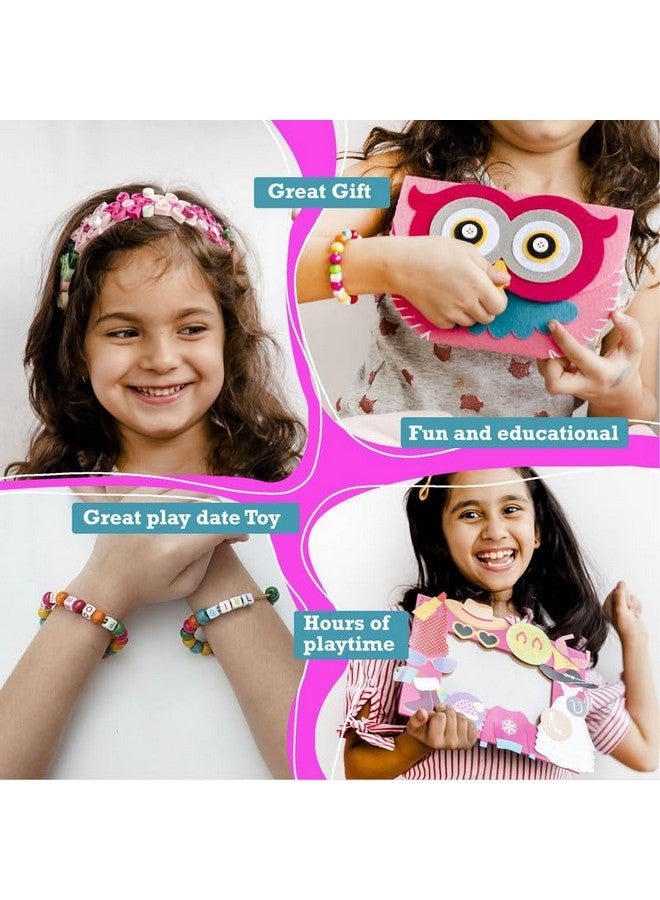 jackinthebox Fashion Themed Kit For Girls ; 3 Craft Projects In 1 Box ; Best Girl Gift For Ages 6 7 8 9 10 Years ; Includes Beautiful Felt And Foam Embellishments (Little Fashionista 3In1) - Image 3