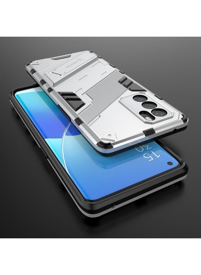 اس-توب جراب لهاتف OPPO Reno6 Pro 5G Punk Armor 2 في 1 PC + جراب TPU مقاوم للصدمات مع حامل غير مرئي - Image 5