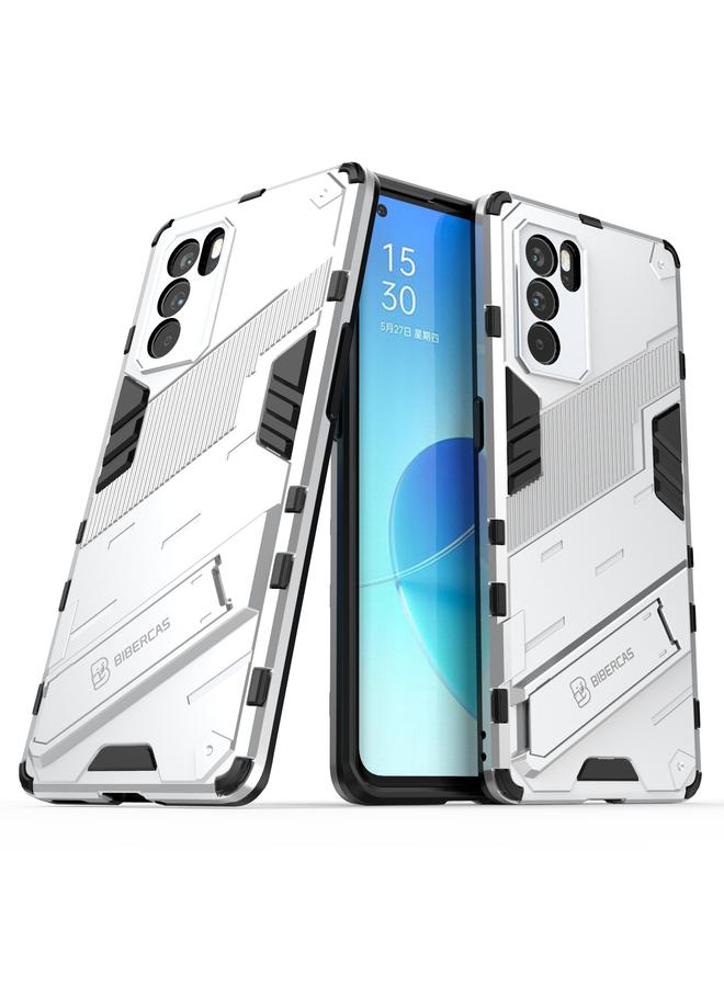 اس-توب جراب لهاتف OPPO Reno6 Pro 5G Punk Armor 2 في 1 PC + جراب TPU مقاوم للصدمات مع حامل غير مرئي - Image 2