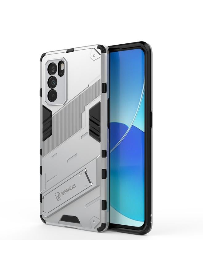 اس-توب جراب لهاتف OPPO Reno6 Pro 5G Punk Armor 2 في 1 PC + جراب TPU مقاوم للصدمات مع حامل غير مرئي - Image 1