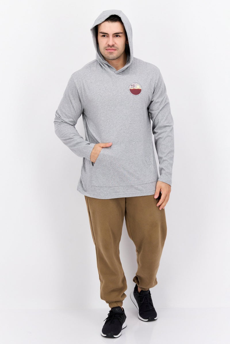 Hurley Men Sportswear Fit Long Sleeve Outdoor Hoodie, Grey  - Image 4