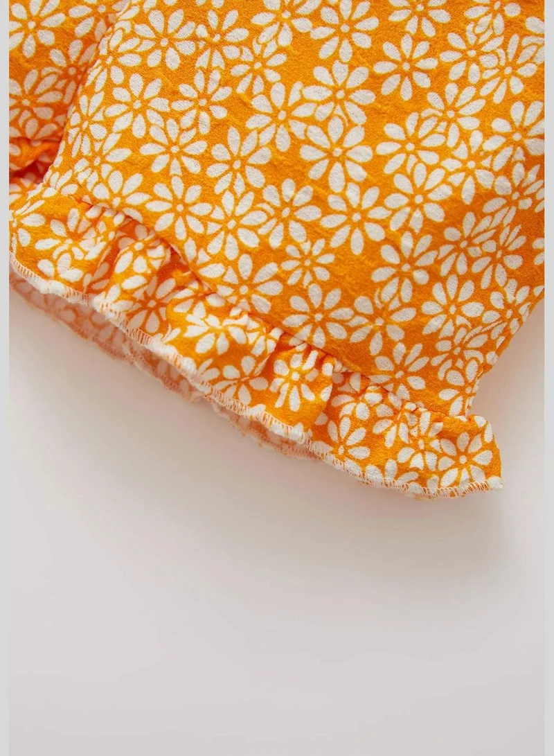 DeFacto Strappy Floral Print Mini Dungarees