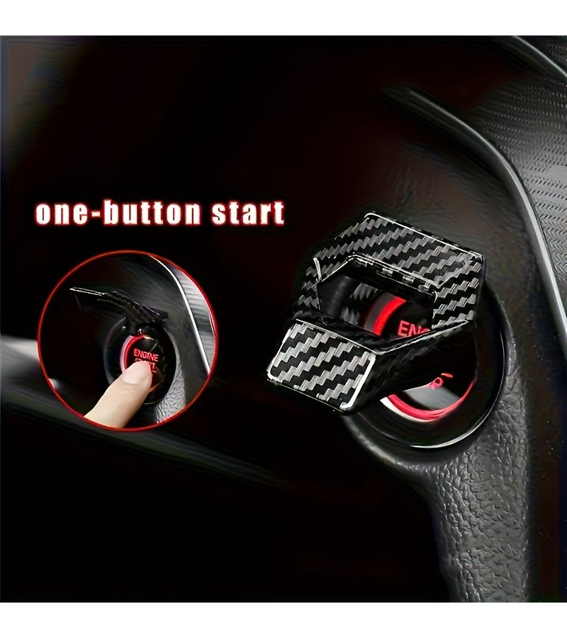 Blue Car One Key Start Cover Ignition Switch Protection Scratch Resistant Decorative Interior Cover - Image 4