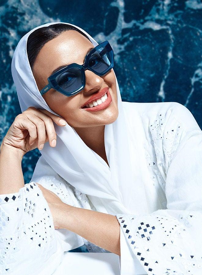 30Sundays PHOENIX,Women Sunglasses, Cat Eye Sunglasses, UV Protection: UV400 (Blue,Blue) - Image 2