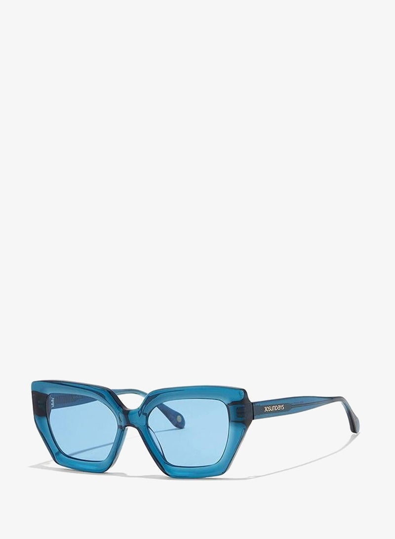 30Sundays PHOENIX,Women Sunglasses, Cat Eye Sunglasses, UV Protection: UV400 (Blue,Blue) - Image 3