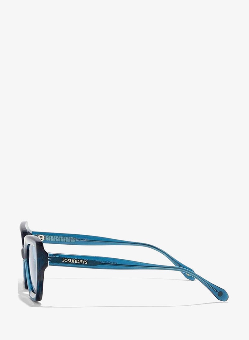 30Sundays PHOENIX,Women Sunglasses, Cat Eye Sunglasses, UV Protection: UV400 (Blue,Blue) - Image 4
