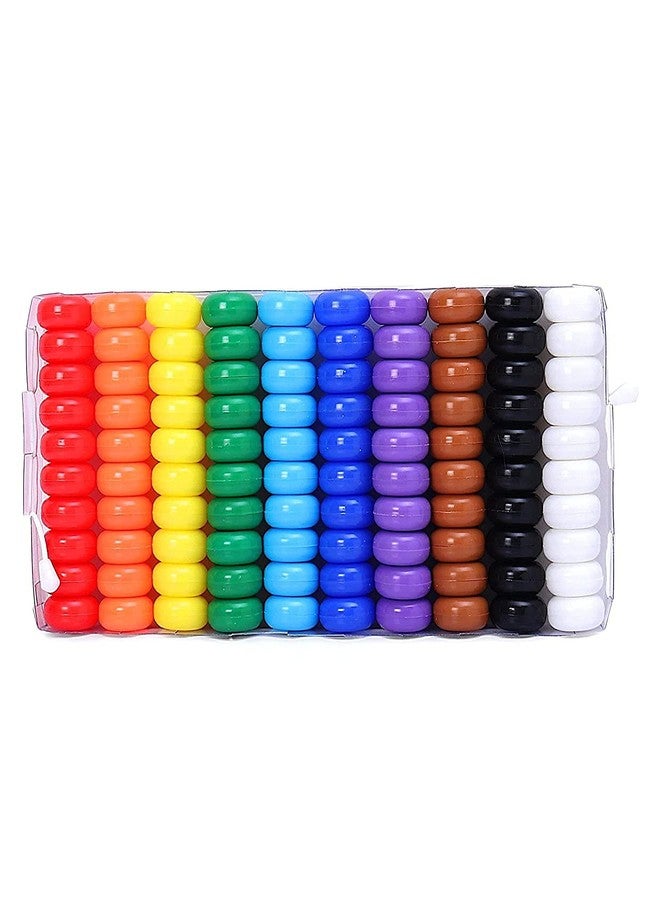 ARNIYAVALA Count & Learn Rainbow Jumbo Beads Pack of 100 - Multicolour-for Kids - Image 2
