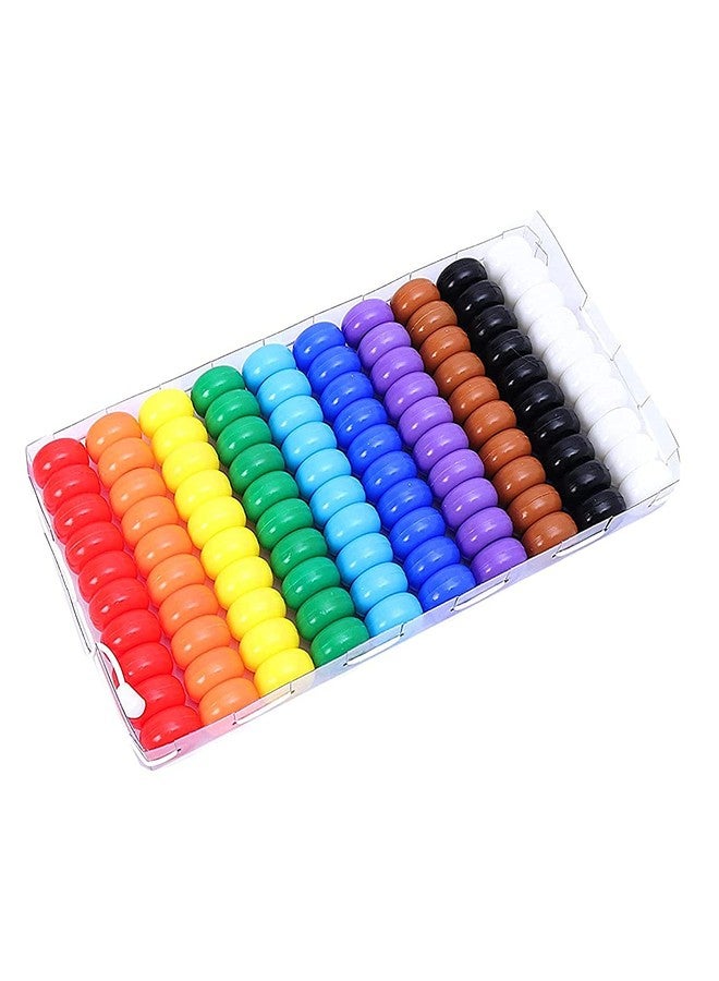 ARNIYAVALA Count & Learn Rainbow Jumbo Beads Pack of 100 - Multicolour-for Kids - Image 3