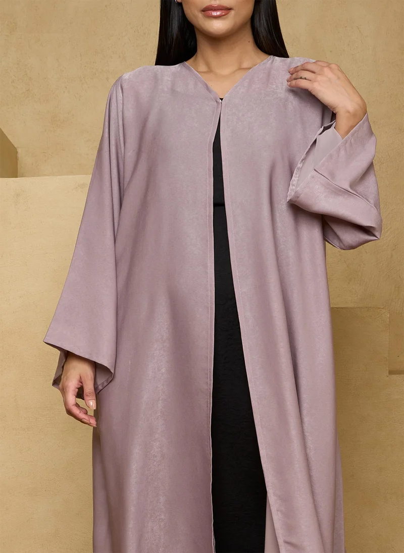 كوتور لابس Golden Beige Shimmer Festive Abaya with Sheila