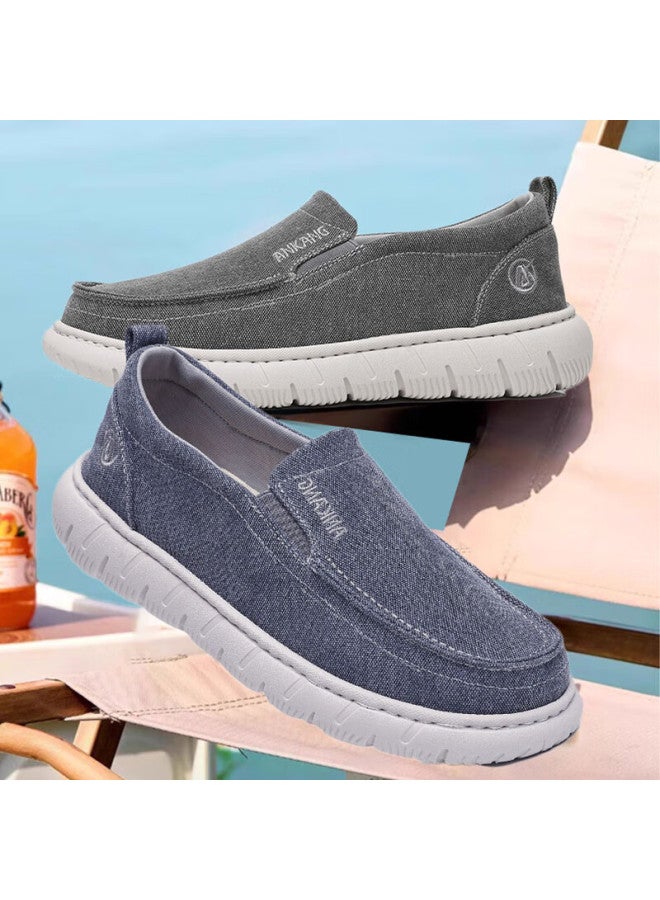 Anglerfish Old Beijing Men's Slip-on Breathable Casual Shoes Lightweight Soft Sole A5050 Blue Size 39 - Image 2