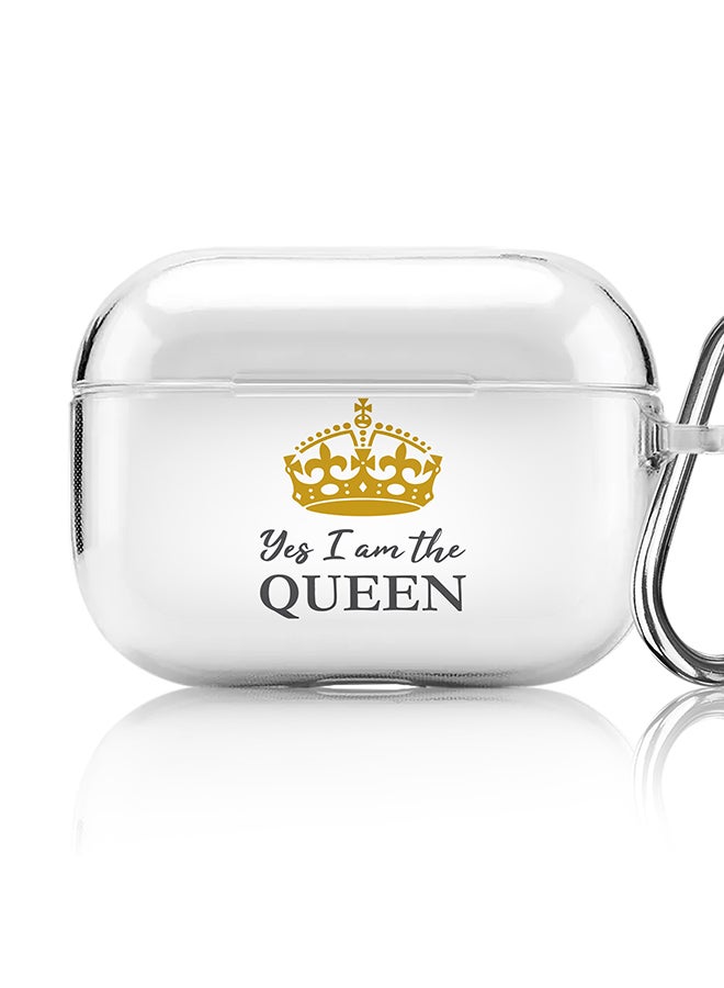 Stylizedd Classic Clear printed Case for Apple AirPods Pro 2nd Generation Thin Transparent Cover [Designed for Apple AirPods Pro 2nd Generation] - Yes I'm the Queen - Image 1
