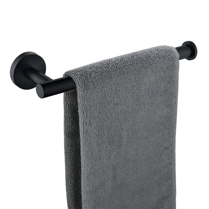 HAND TOWEL HOLDER FOR BATHROOM MATTE BLACK HAND TOWEL BAR SUS304 STAINLESS STEEL HAND TOWEL HANGER WALL MOUNTED SMALL HAND TOWEL RING 9 INCH ROUND HEAVY DUTY TOWEL RACK FOR BATHROOM KITCHEN