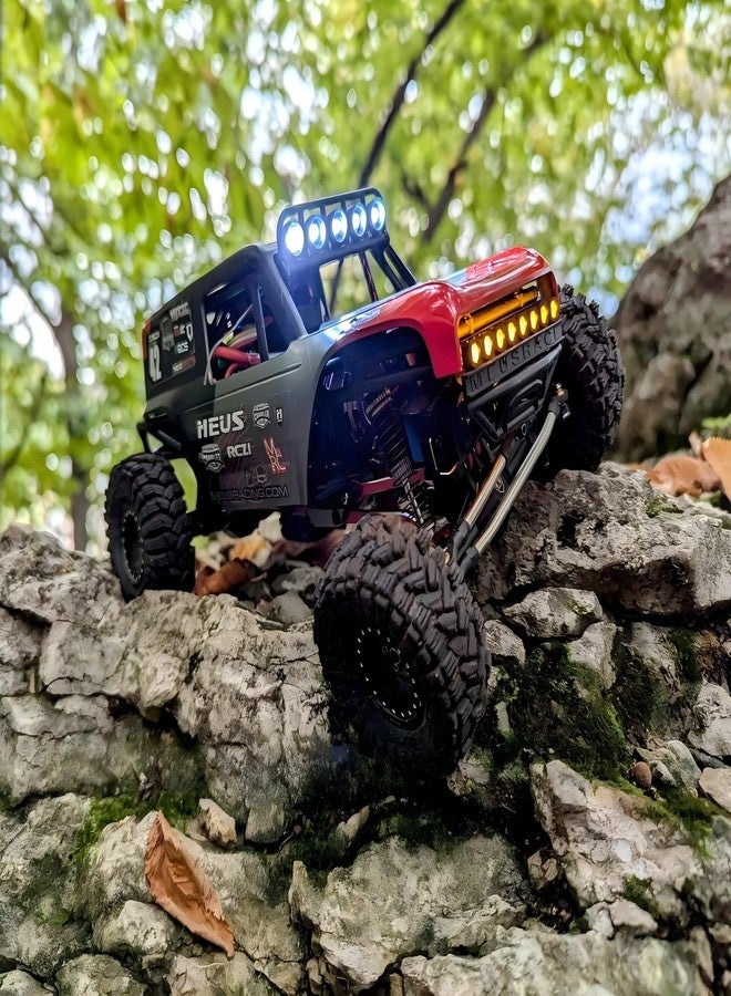 MEUS Racing MB18 TRX4M Body & Chassis Kit for Traxxas TRX4M Defender Bronco K10 F150 High Trail 1/18 RC Crawler Upgrades Parts (Red&Black) - Image 5