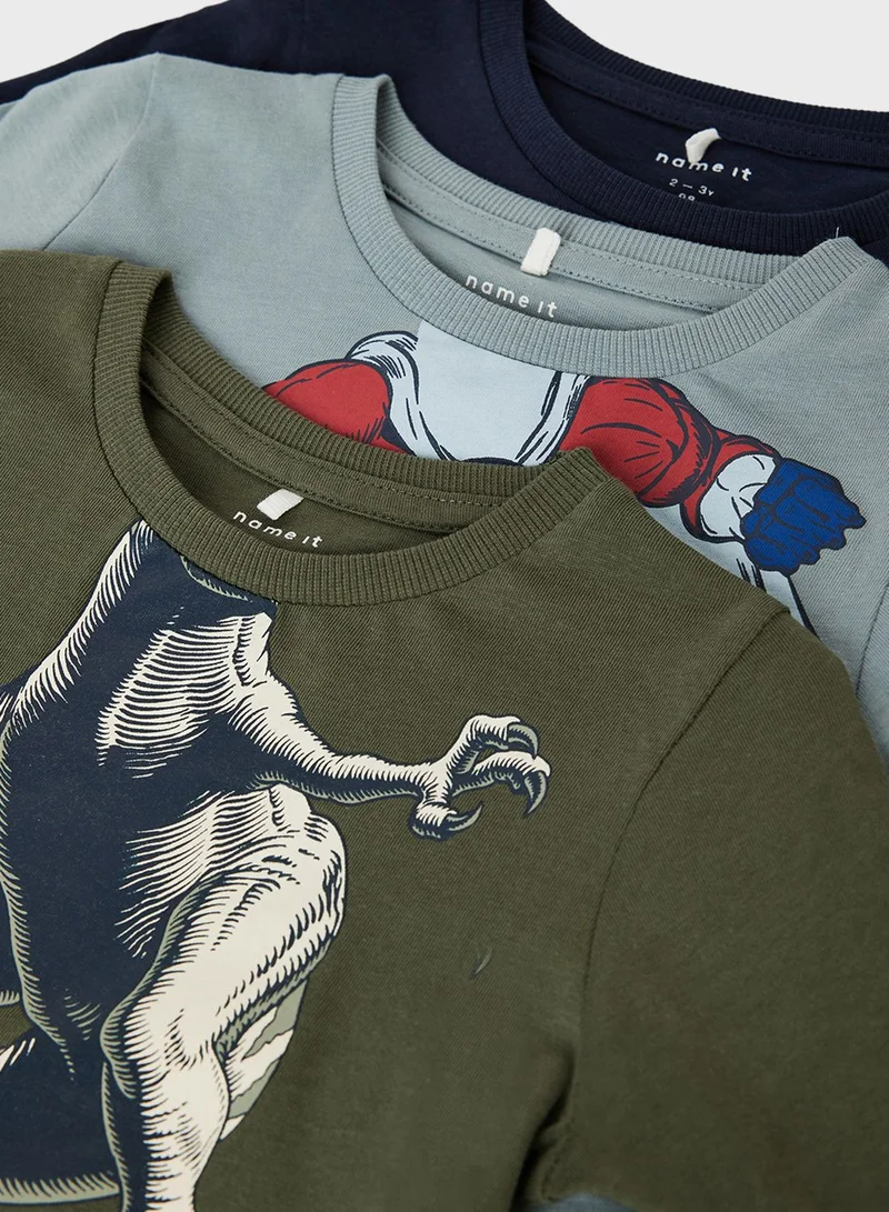 NAME IT Kids 3 Pack Animal Graphic T-Shirt