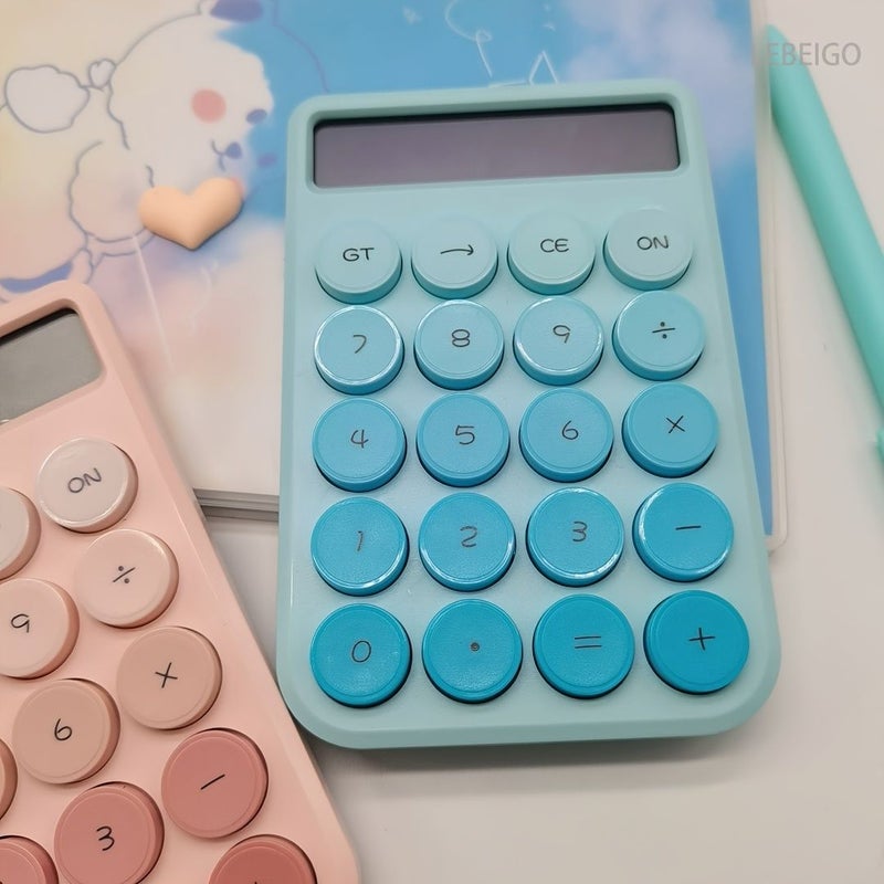 Pink Candy Color Gradient Calculator 10 Digit Display Portable Pocket Calculator Student Minimalist Calculator Back To School Calculator Powered By 1 AAA Battery Battery Not Included - Image 4