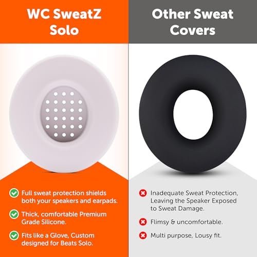 WC SweatZ Solo - Patented Earpad Sweat Covers for Beats Solo 4, Solo 3 & Solo 2, Made by Wicked Cushions | Sweatproof & Machine Washable | Cloud Pink - Image 3