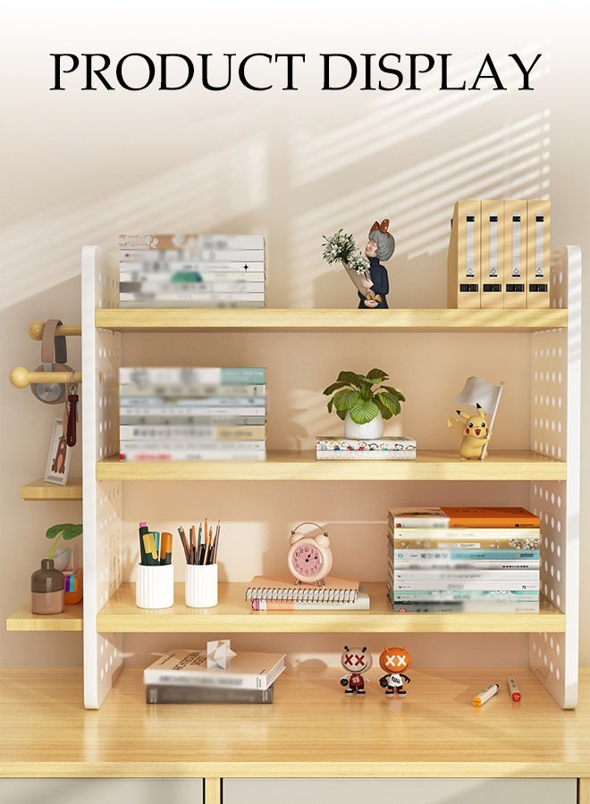 DUNISO Desktop Bookshelf,Open Shelf Short Bookshelf, Office Storage Rack, 3-Tier Freestanding Storage Display Cabinet Organizer with Legs,Multipurpose Shelves for Home Decor,Office,Gifts (40*20*60) ﻿ - Image 4