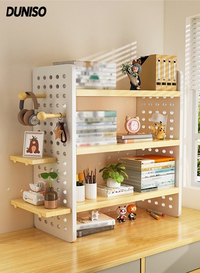 DUNISO Desktop Bookshelf,Open Shelf Short Bookshelf, Office Storage Rack, 3-Tier Freestanding Storage Display Cabinet Organizer with Legs,Multipurpose Shelves for Home Decor,Office,Gifts (40*20*60) ﻿ - Image 1