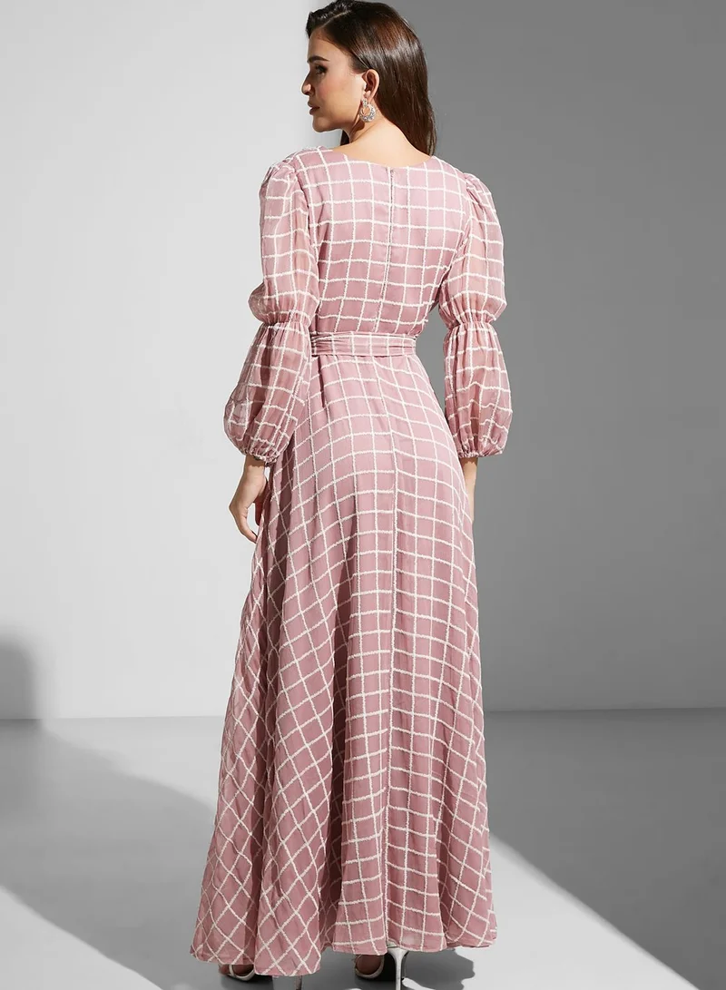 Fashion Trends by Suzy Matar Embroidered V-Line Dress