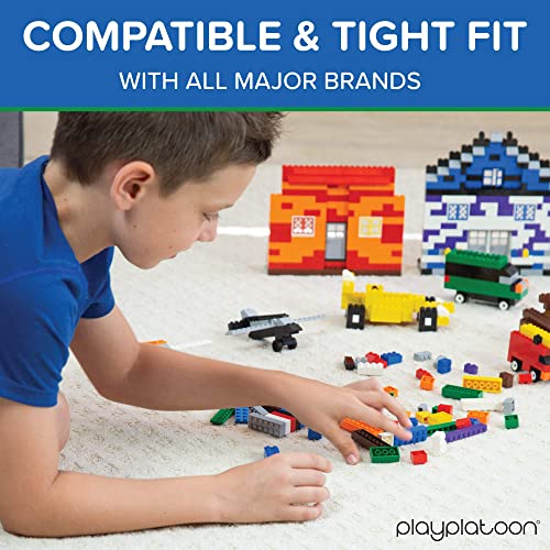 Play Platoon 6 Pound Bulk Building Bricks Set 10 Classic Colors Bulk Building Blocks Play Set Generic Brick Parts for Boys and Girls Classic - Image 5
