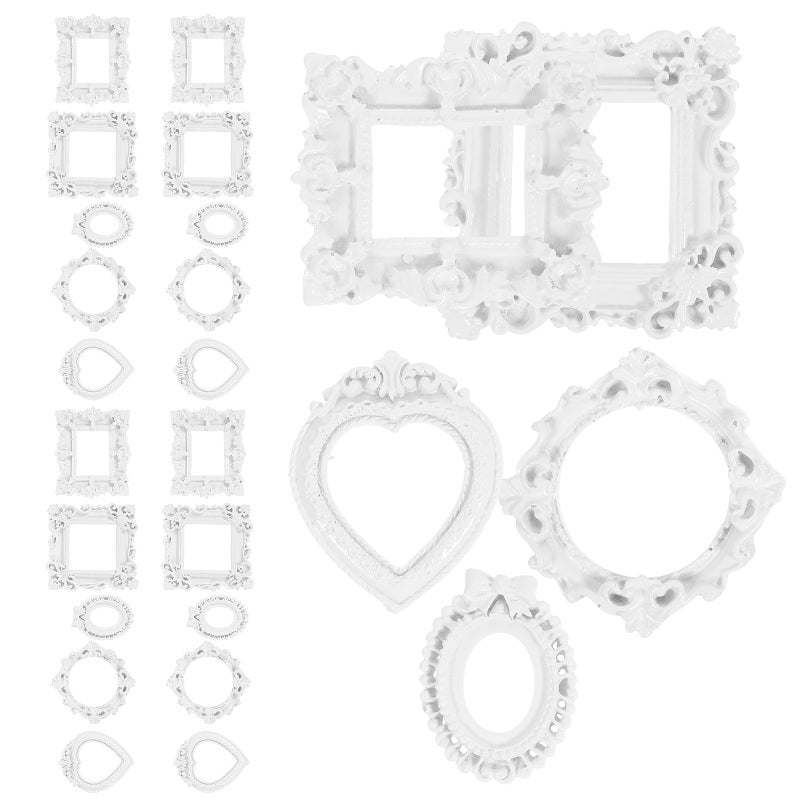 25pcs Resin Photo Frames Small Picture Frame Props DIY Jewelry Display Frames Photography Frames - Image 5