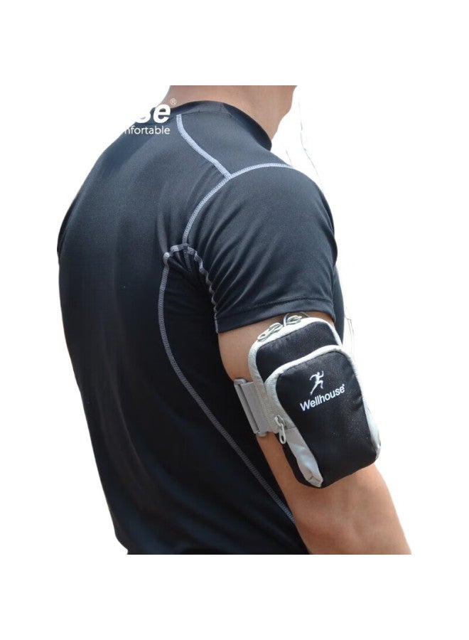 Wellhouse Arm Sleeves, Phone Pouch, Running Armband For Men And Women, Outdoor Sports Arm Covers, Cycling Wristband, Black, Size L - Image 3