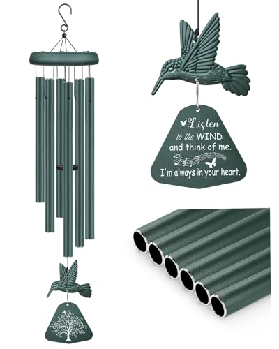 Synhonty Sympathy Wind Chimes for Outside Deep Tone Memorial Wind Chimes for Loss of Loved One Prime Bereavement Condolence Remembrance Funeral Gifts for Grieving Friends Loss of Mother Father - Image 1