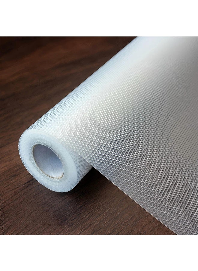 HOME ZONE Shelf Liner Kitchen Drawer Mats PVC White（45cmX1.5M） - Image 1